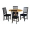 International Concepts 42 in. Dual Drop Leaf Table with 4 Slat Back Dining Chairs - 5 Piece Dining Set K04-42DP-C46-265-4 - alternate 1